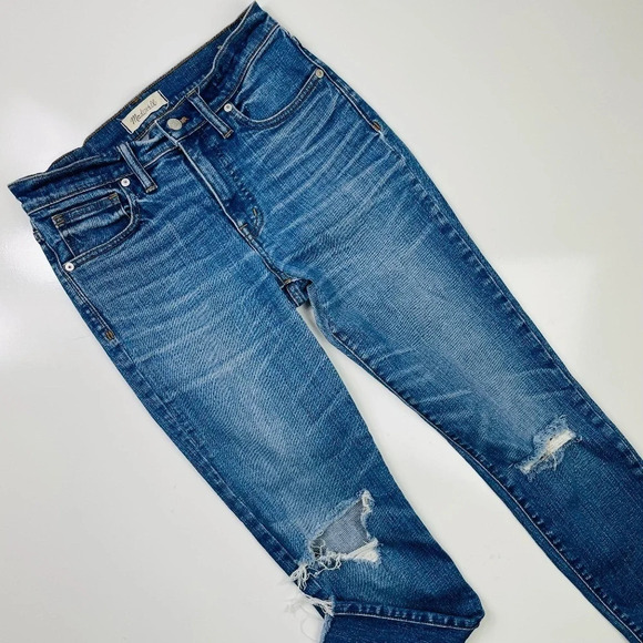 Madewell 9"‎ High-Rise Skinny Crop Jeans in Bruce Wash Size 27 - Picture 3 of 12